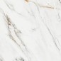 Carrelage imitation marbre blanc veiné de noir et d'or mat, XXL 100x100cm rectifié,  Porce1842 Firenze