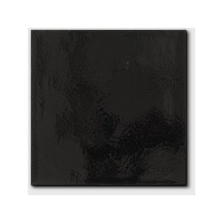 Carrelage émail craquelé noir 20x20x1.1cm peint à la main Dif
