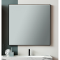 Miroir horizontal salle de bain contemporain rectangulaire éclairage à led, cadre finition noir mat compx screen2.