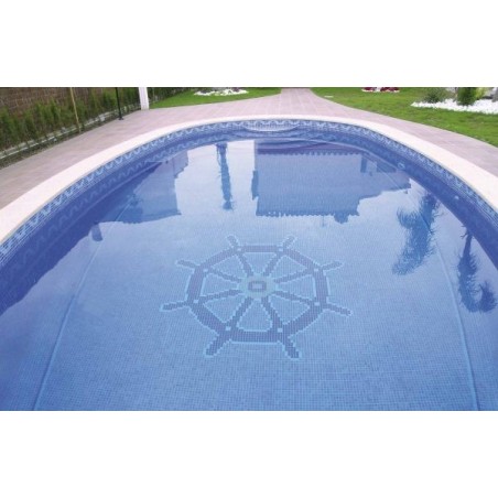 Emaux de verre bleu soutenu nuancé piscine mosaique salle de bain moxbr-2005 2.5x2.5 cm