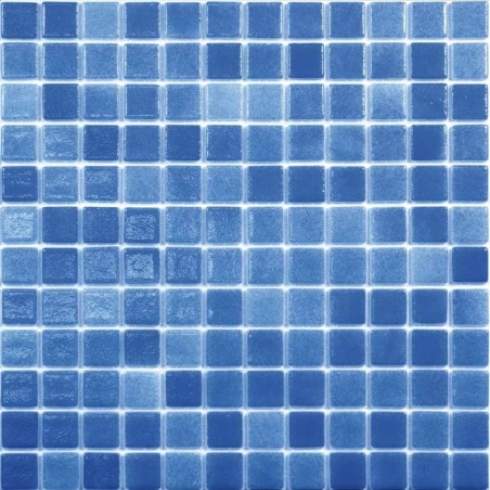 Emaux de verre bleu soutenu nuancé piscine mosaique salle de bain moxbr-2005 2.5x2.5 cm
