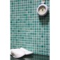 Emaux de verre vert clair nuancé salle de bain mosaique piscine moxbr-3001 2.5x2.5x0.4cm sur trame.