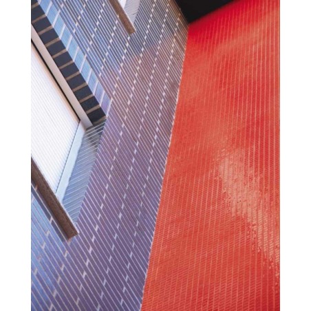 Emaux de verre rouge piscine mosaique salle de bain moxmc-902  2.5x2.5cm sur trame.