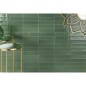 Carrelage imitation Zellige vert brillant irrégulier salle de bain cuisine 6.2x25x0.9cm , natuczellige vert.