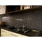 Emaux de verre noir piscine mosaique salle de bain crédence cuisine moxmc-901  2.5x2.5cm sur trame.