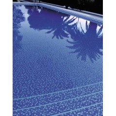 Emaux de verre antiderapant bleu mélangé pour le sol de la salle de bain piscine mosaique moscombi-2  2.5x2.5cm sur trame.