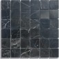 Mosaique salle de bain Dif marbre noir brillant 4.8x4.8cm sur trame 30.5x30.5x1cm