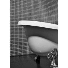 Emaux de verre aspect métal brilant mosaique salle de bain métalico platino 2.5x2.5 cm