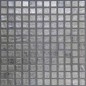 Emaux de verre aspect métal mosaique salle de bain métalico silver 2.5x2.5 cm mox