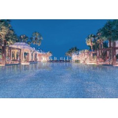 Emaux de verre bleu irisé et fluorescent piscine, jakuzi, salle de bain, extérieur ou intérieur iridis 24+ MO fosvit  2.5x2.5cm