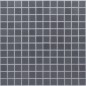 Emaux de verre gris foncé mat piscine mosaique salle de bain urban humo 2.5x2.5x0.4cm sur trame mox