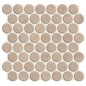 Carrelage rond imitation bois clair mat chêne sur plaque 30.9x30.9cm, épaisseur 9mm, realcircle oak