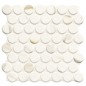 Carrelage rond imitation marbre blanc mat veiné de doré sur plaque 30.9x30.9cm, épaisseur 9mm, realcircle calacatta gold