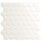 Carrelage rond blanc brillant sur plaque 30.9x30.9cm, épaisseur 9mm, realcircle glossy white