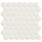 Carrelage rond blanc mat sur plaque 30.9x30.9cm, épaisseur 9mm, realcircle white