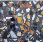 Carrelage ciment terrazzo véritable granito mat ou brillant CARPP09 40x40x1.2cm fond noir