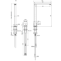 Mitigeur évier moderne à hauteur variable chromé brillant F7037CR