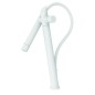 Mitigeur évier avec douchette en laiton blanc mat 1 jet fixation magnetique F7050BS avec flexible blanc