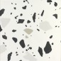 Carrelage imitation terrazzo noir et blanc mat apegtrendy black 20x20x0.8cm