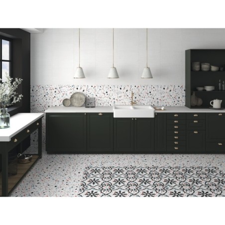 Carrelage imitation terrazzo couleur mat 20x20x0.8cm apetrendy odo décor
