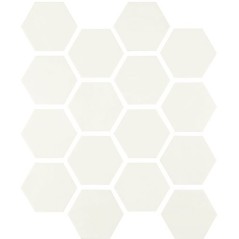 Carrelage hexagonal, petite tomette blanc mat  apegswitch imitation fait main , 11x10cm