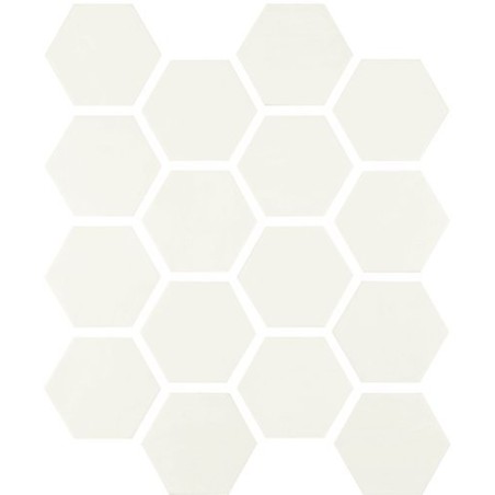 Carrelage hexagonal, petite tomette blanc mat  apegswitch imitation fait main , 11x10cm