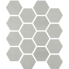 Carrelage hexagonal, petite tomette gris clair mat apegswitch gris imitation fait main , 11x10cm