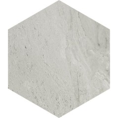 Carrelage imitation marbre blanc ou gris mat hexagone 13.9x16cm apeverona