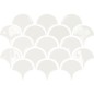 Carrelage écaille apegmemory blanc 12x12.5cm, losange 9.8x16.8cm, hexagone 12x13.8cm, brique 6.5x13cm blanc brillant,