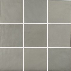 Carrelage bosselé gris mat uni 15x15cm contemporain sol et mur apecontemporary mineral grey