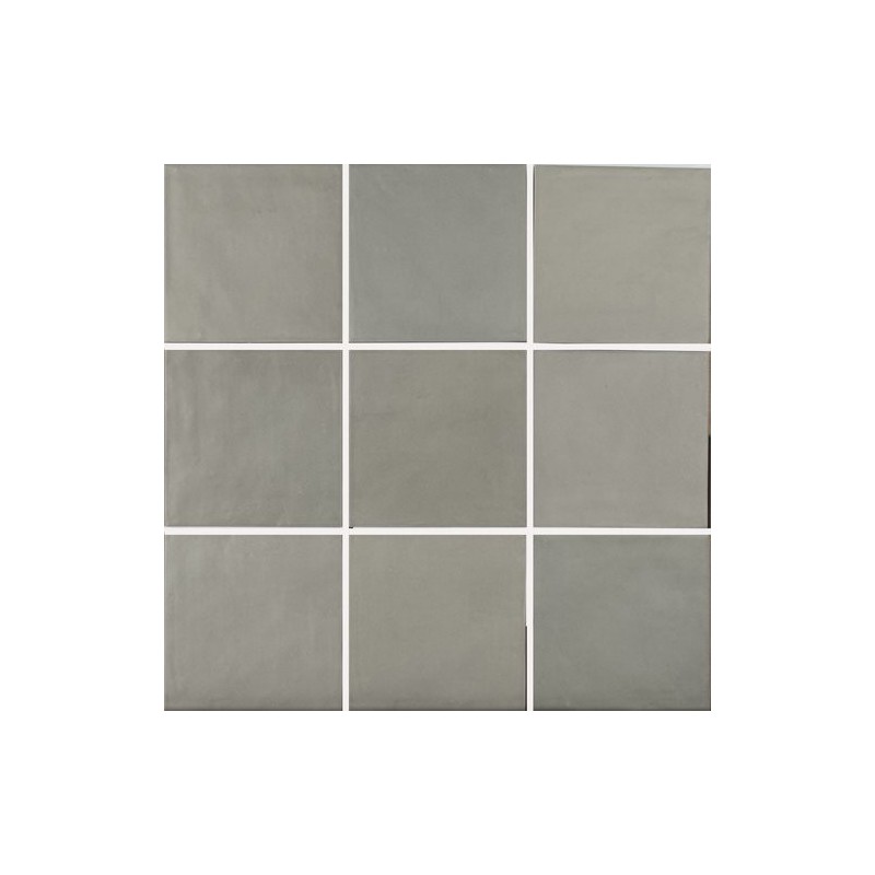 Carrelage bosselé gris mat uni  apegcontemporary mineral grey 15x15cm contemporain sol et mur