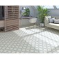 Carrelage décor bleu sur fond blanc rectifié 20x20cm Vivandrassy blanc