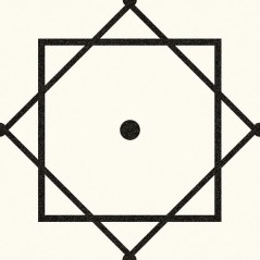 Carrelage décor géométrique noir sur blanc rectifié 20x20cm Viveliseos blanco