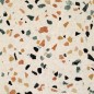 Carrelage ciment terrazzo véritable granito brillant ou mat crème CARPPG30 40x40X1.2cm eclats de marbre gros grains