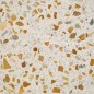 Carrelage ciment terrazzo véritable granito mat ou brillant crème CARPPG31 40x40X1.2cm eclats de marbre gros grains