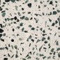 Carrelage ciment terrazzo véritable granito brillant ou mat CARPPG32 40x40X1.2cm eclats de marbre gros grains vert