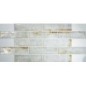 Carrelage zellige métal rouillé blanc brillant apegspark oxid mural 10x40cm