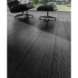 Carrelage imitation parquet moderne noir pur, chambre, 21.8x89.3cm rectifié, Vivarhus noir