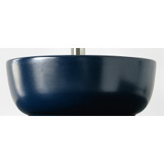 Vasque ronde bleu mat en céramique 33x12.5cm et 39x14cm scarglam