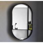 Miroir noir ovale avec étagères horizontal ou vertical 90x50cm scax2404