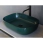 Meuble console de salle de bain métal NROP et bois 88 80x50cm H:74cm avec une vasque scaxglam vert musk 55  56x69cm scaxable3