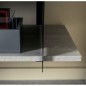 Meuble console de salle de bain métal noir NROP et bois 88 120x50cm avec une vasque scaxglam sand  56x39cm scaxslide1