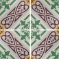 Carrelage ciment véritable décor arabesque 7480-2-1 20x20cm