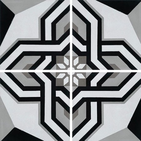 Carrelage ciment décor géométrique 1200-1-1 20x20cm