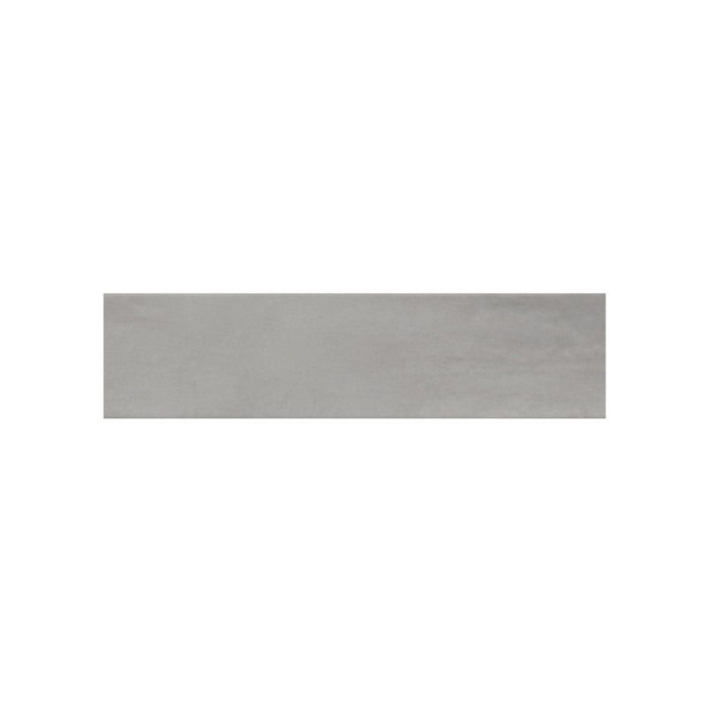 Carrelage rectangulaire gris clair mat en grès cérame émaillé 9x36cm sol et mur natuconcret roma