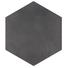 Carrelage rectangulaire gris foncé satiné rectangulaire 9x36cm, hexagonal ou chevron  sol et mur natconcret oslo