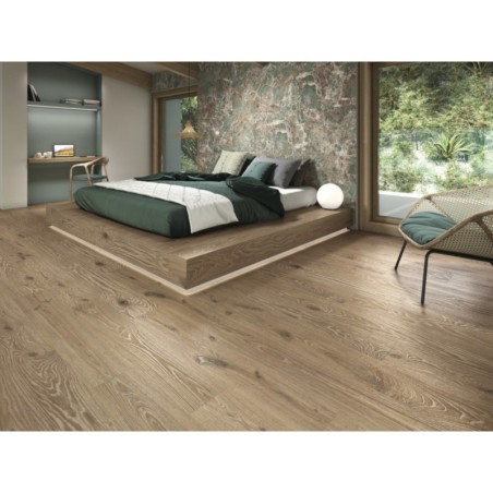 Carrelage imitation parquet naturel cérusé avec noeud 20x120cm rectifié,  apetriana caoba