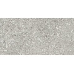 Carrelage imitation pierre grise terrazzo rectifié antidérapant R11, 60x120cm apecepo