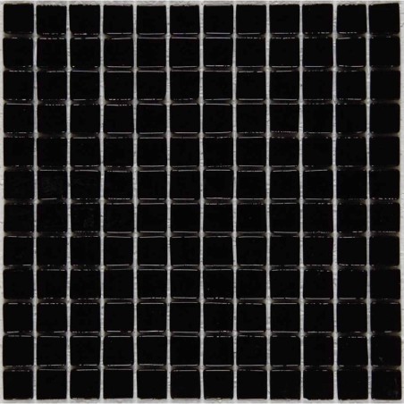 Emaux de verre noir pour le sol de la douche piscine mosaique salle de bain mosmc-901 antidérapant 2.5x2.5cm sur trame.