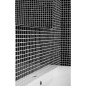 Emaux de verre noir pour le sol de la douche piscine mosaique salle de bain moxmc-901 antidérapant 2.5x2.5cm sur trame.